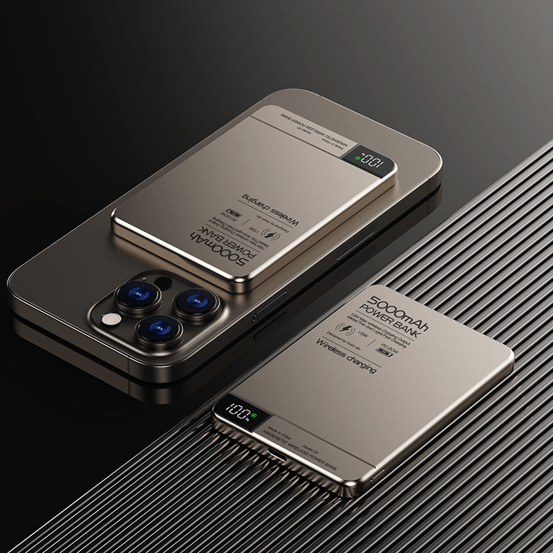JUEJIA MagGo Series Ultra-Thin 5000mAh Wireless Charging Power Bank